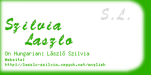 szilvia laszlo business card